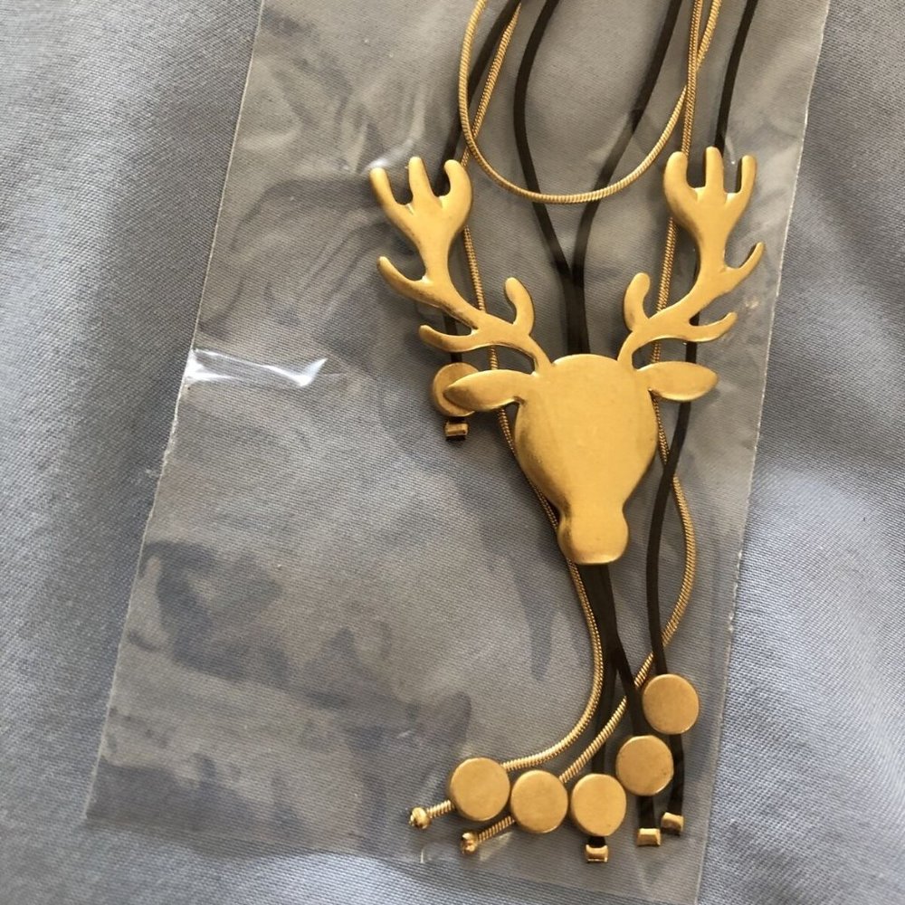 Pilgrim Tan And Yellow Moose Necklace